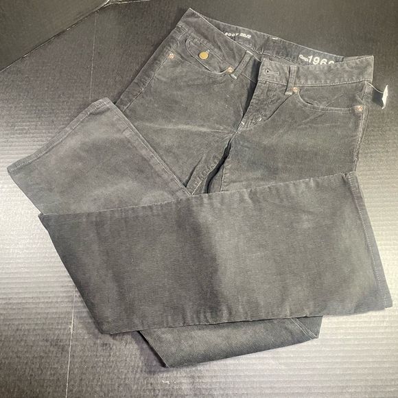 BNWT GAP 1969 SEXY BOOT CORDS BLACK/DARK GRAY 26/2 - Picture 1 of 9